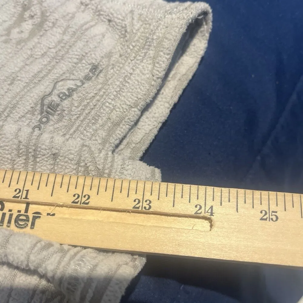 Eddie Bauer women's L 1/4 zip fleece grey mock neck long sleeve pullover sweater - Image 6