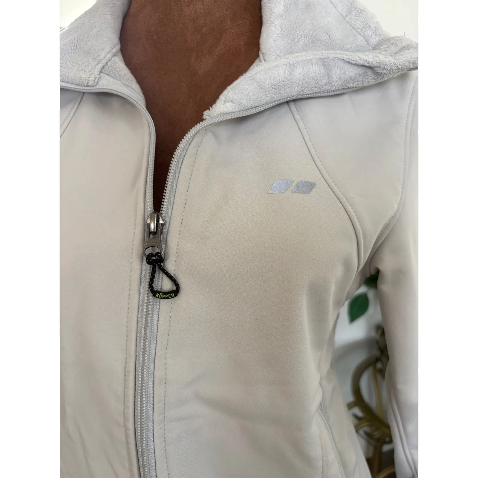 Köppen Women's‎ Active Full Zip Fleece Collar Softshell Jacket Tan - Image 2