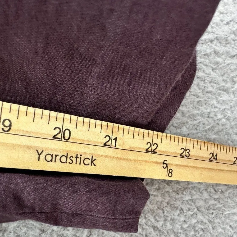 Leith pants womens medium purple wide leg tie waist pockets high‎ waist cropped - Image 3