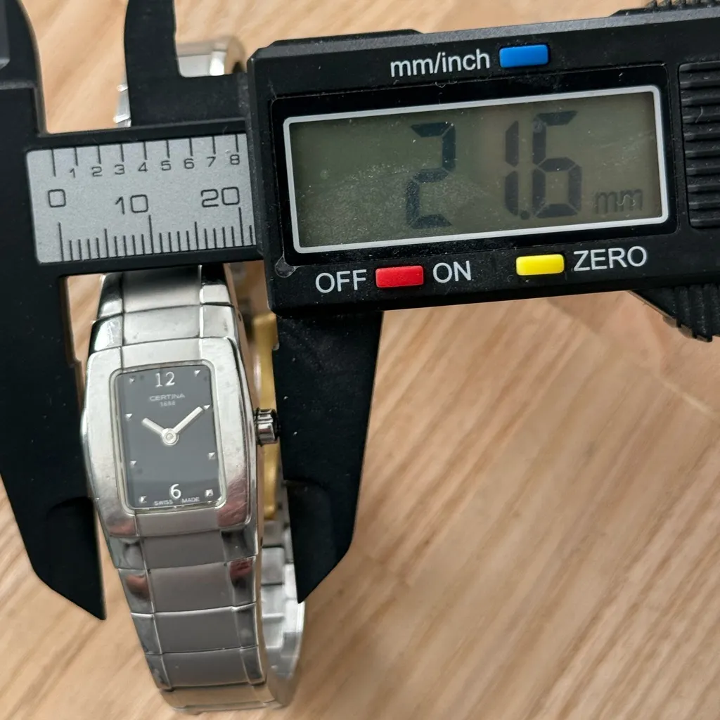 Certina Rare Luxury Designer Ladies Watch Black Dial Stainless Bracelet Hands Silver - Image 13