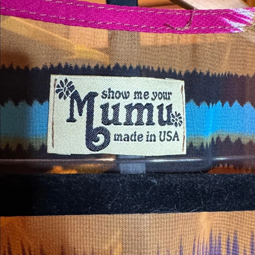 Show Me Your MuMu Striped V-Neck Sheer Tunic Cover Up Size Small / Medium - Image 3