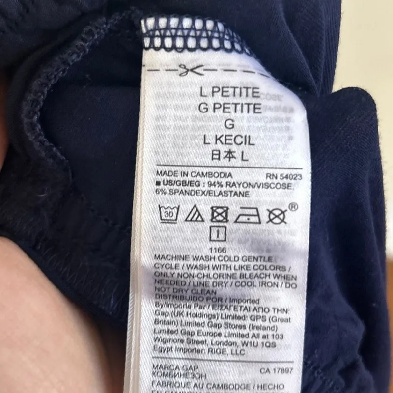 NWT Gap Deep Navy Scoop Neck Blouson Sleeve Tie Waist Jumpsuit - Image 7