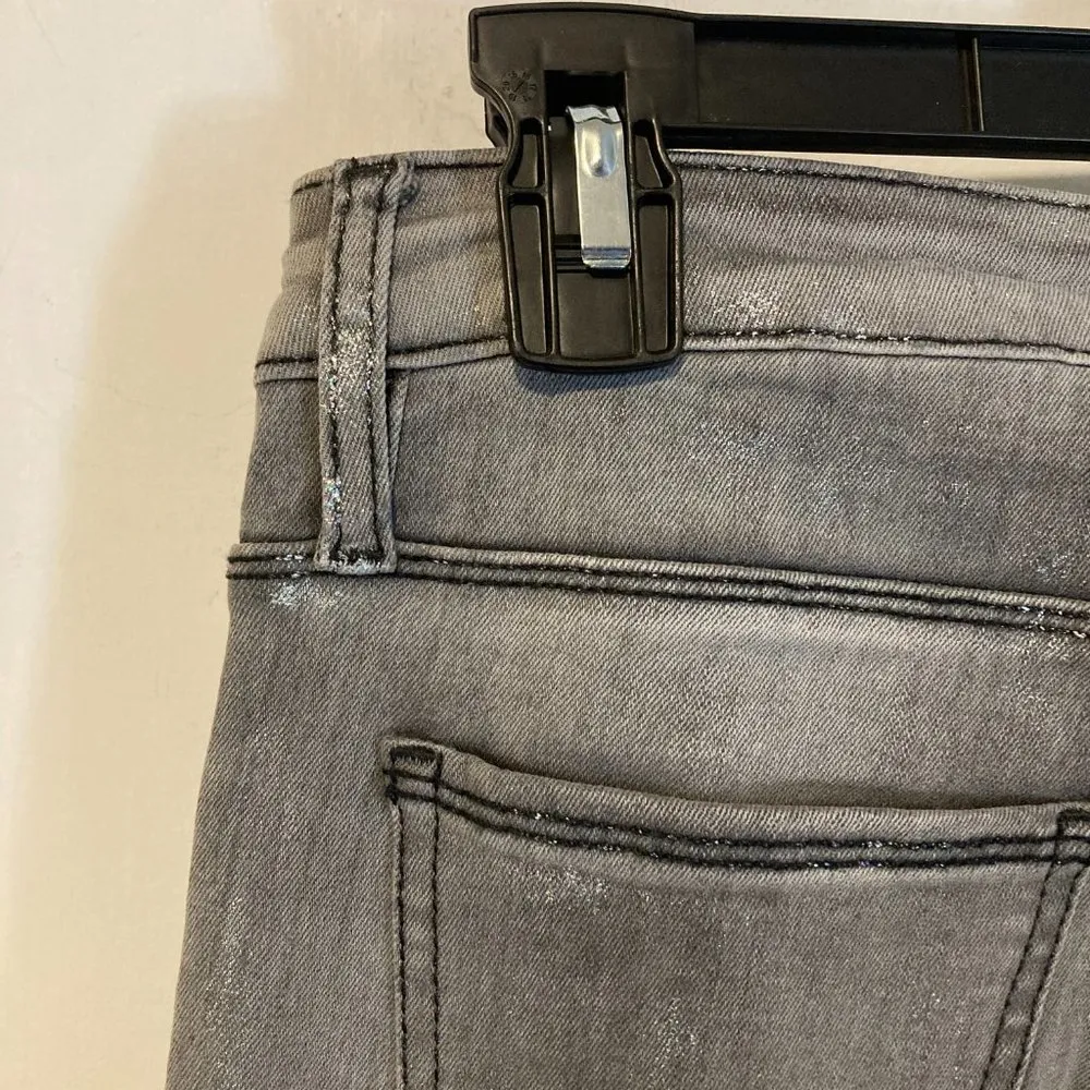 THE AARCH women's steel grade shiny silver girlfriend fit LAETITIA skinny jeans Size 29 - Image 5