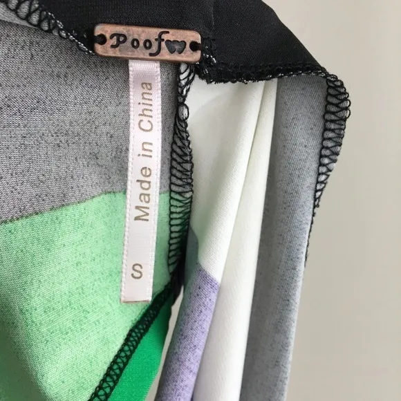 5/$15 Poof! Color Block Cap Sleeves Blouse‎ Top Low - Image 3