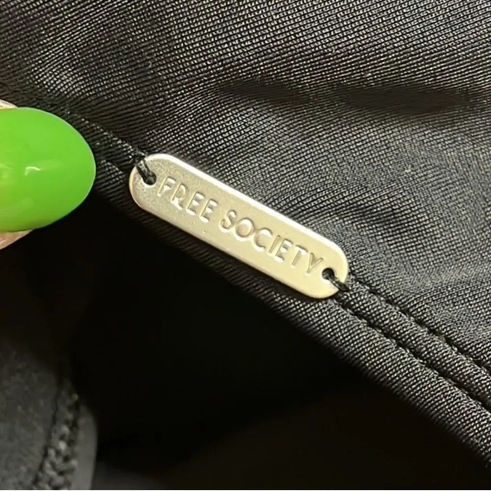 ASOS Free Society Swimsuit Black One Piece Mesh Halter 4 New - Image 4