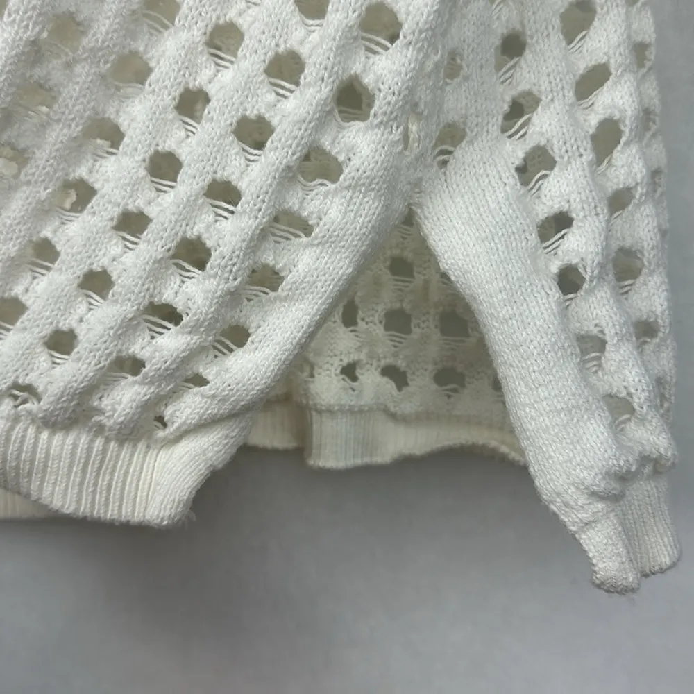 BASICS Cotton Open Stitch Crewneck pullover Sweater Sz PXXS - Image 7