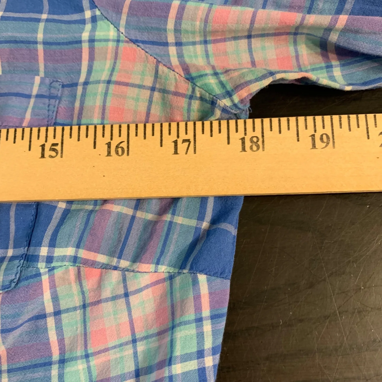 J. Crew Perfect Shirt Womens Blue Pink Green Plaid Button Down Casual Size S - Image 9