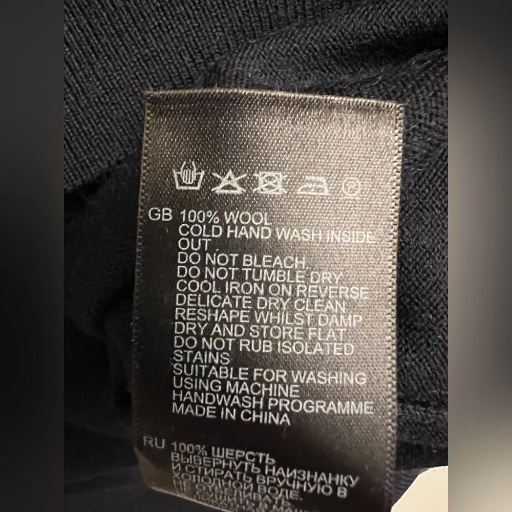 Reiss Wool black long sleeve crew sweater XL - Image 4