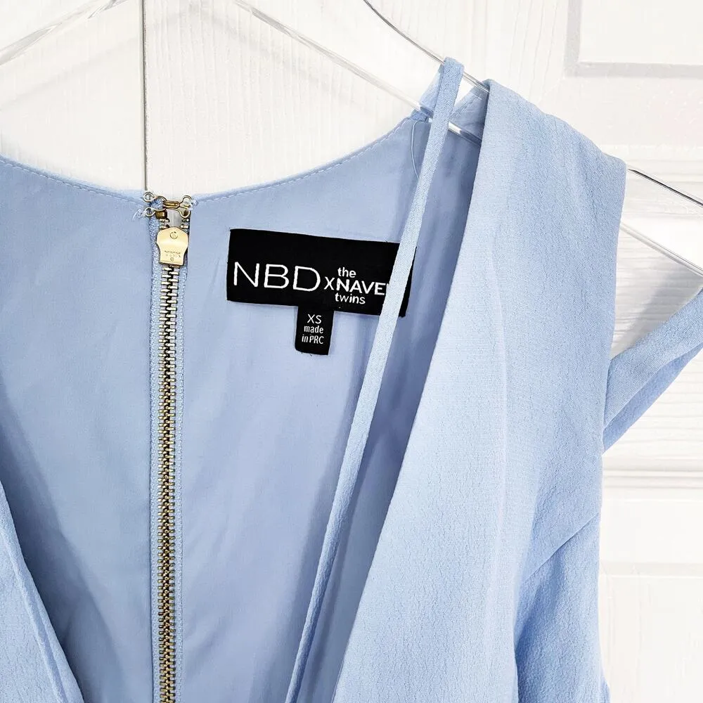 NBD x The Naven Twins No Secrets Fit & Flare Mini Dress Blue Size XS - Image 5