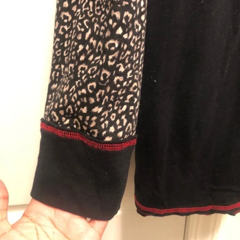 Cacique Leopard Print Sleeve Night Shirt - Image 3