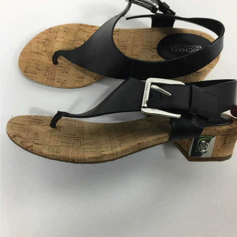 Michael Michael Kore London Thong Black Sandals Size 5.5 - Image 11