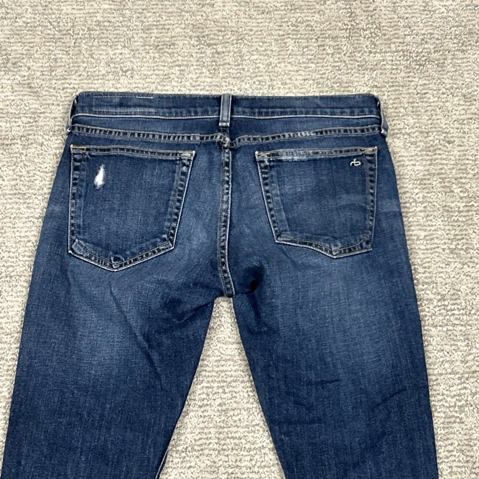 Rag & Bone Jeans Womens 26 Distressed Dre Mabel Slim Fit Ankle Mid Rise USA - Image 8