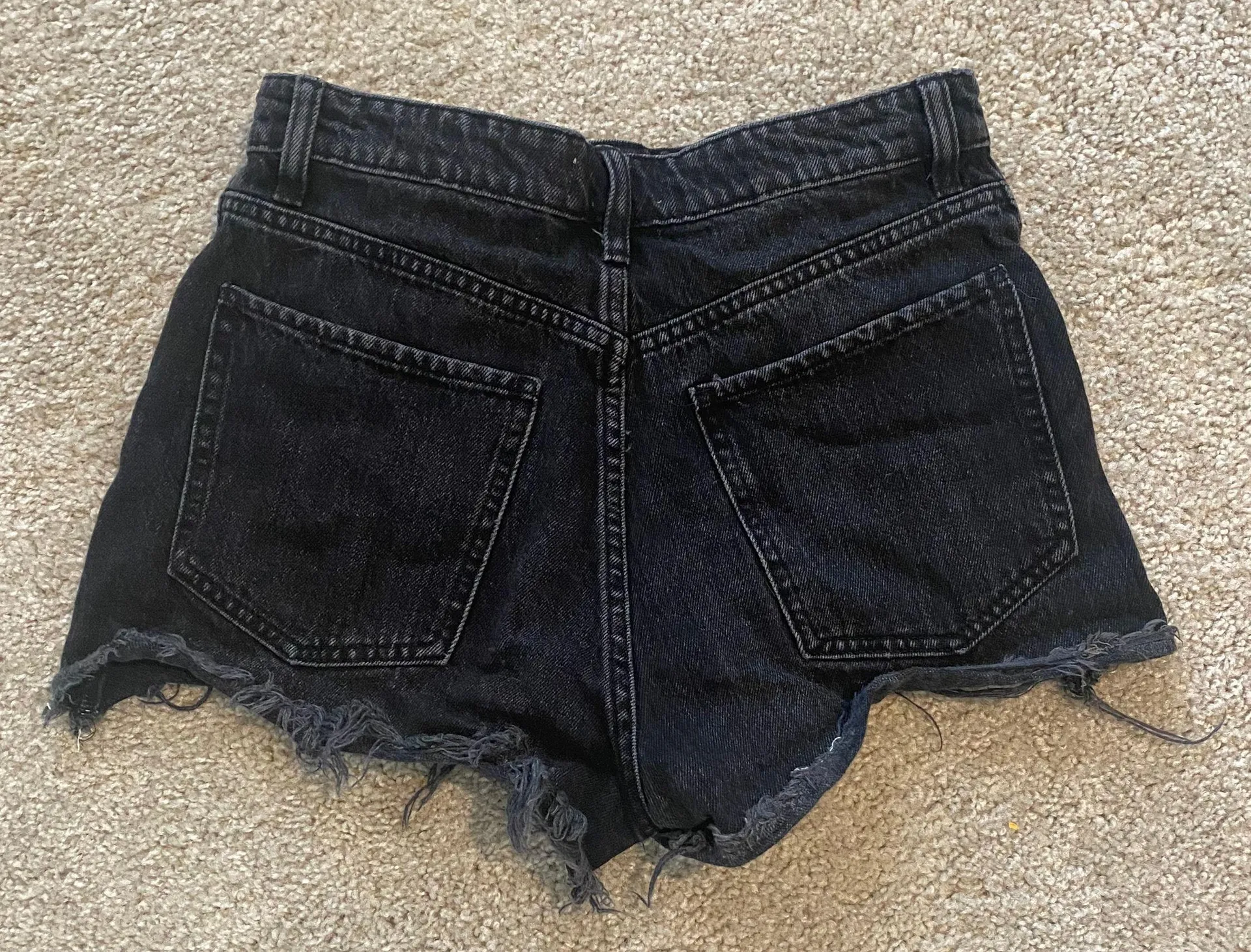 ZARA BLACK  JEAN SHORTS - Image 2