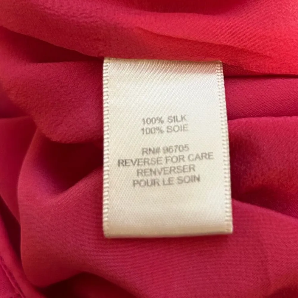 Rebecca Taylor Pink Silk Sequin Ruffle Spaghetti Strap Sleeveless Mini Dress 0 - Image 5