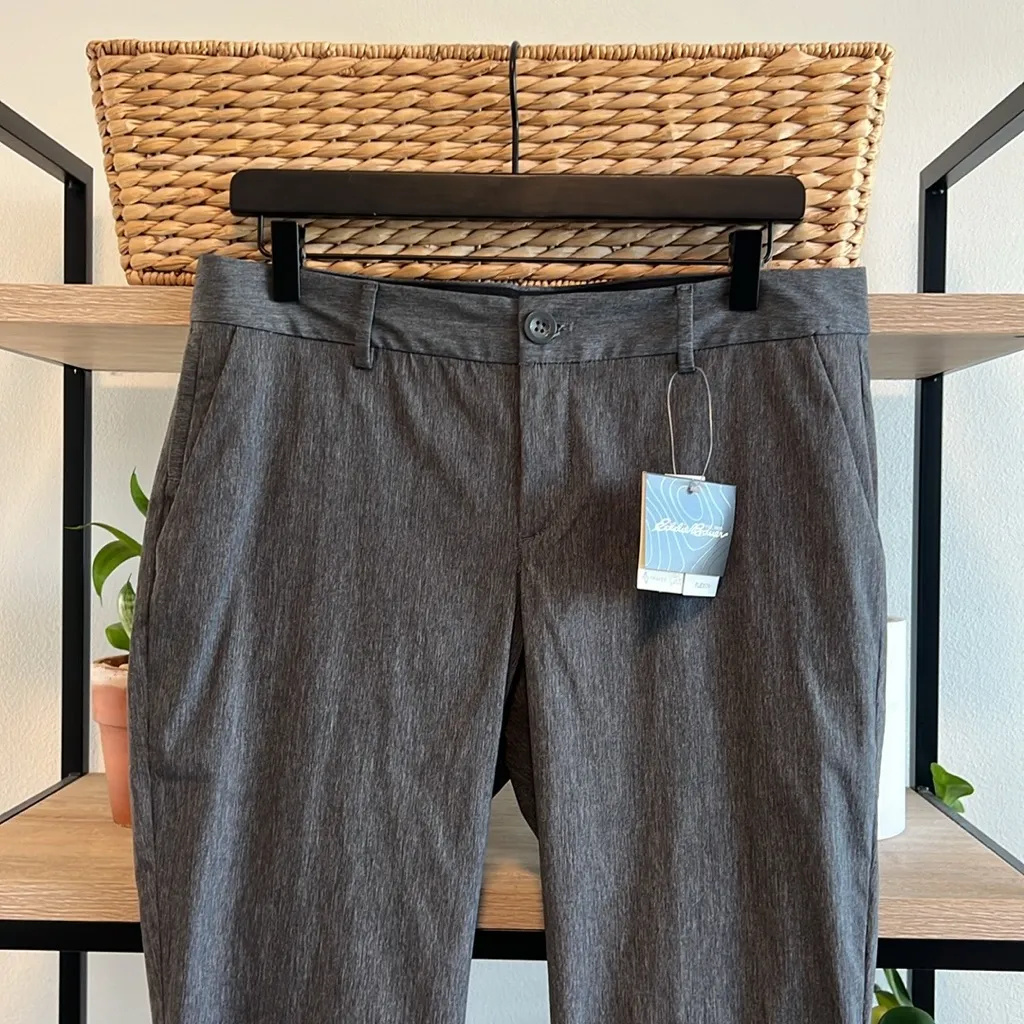 NWT Eddie Bauer Mid-Rise Voyager Flexion Slim Leg Hiking Pants, 10 - Image 2