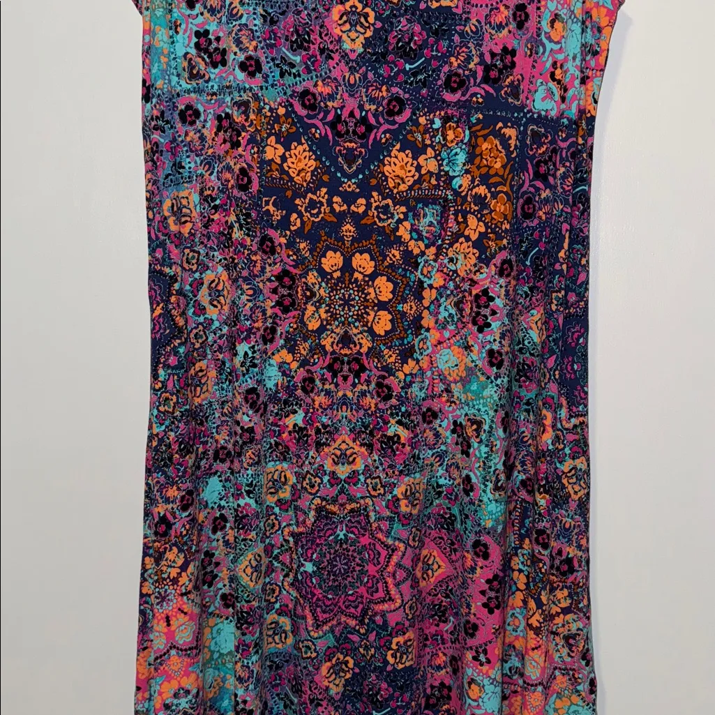 Cynthia Rowley Sleeveless Dress w Boho Madala Print Women’s 1X - Image 4