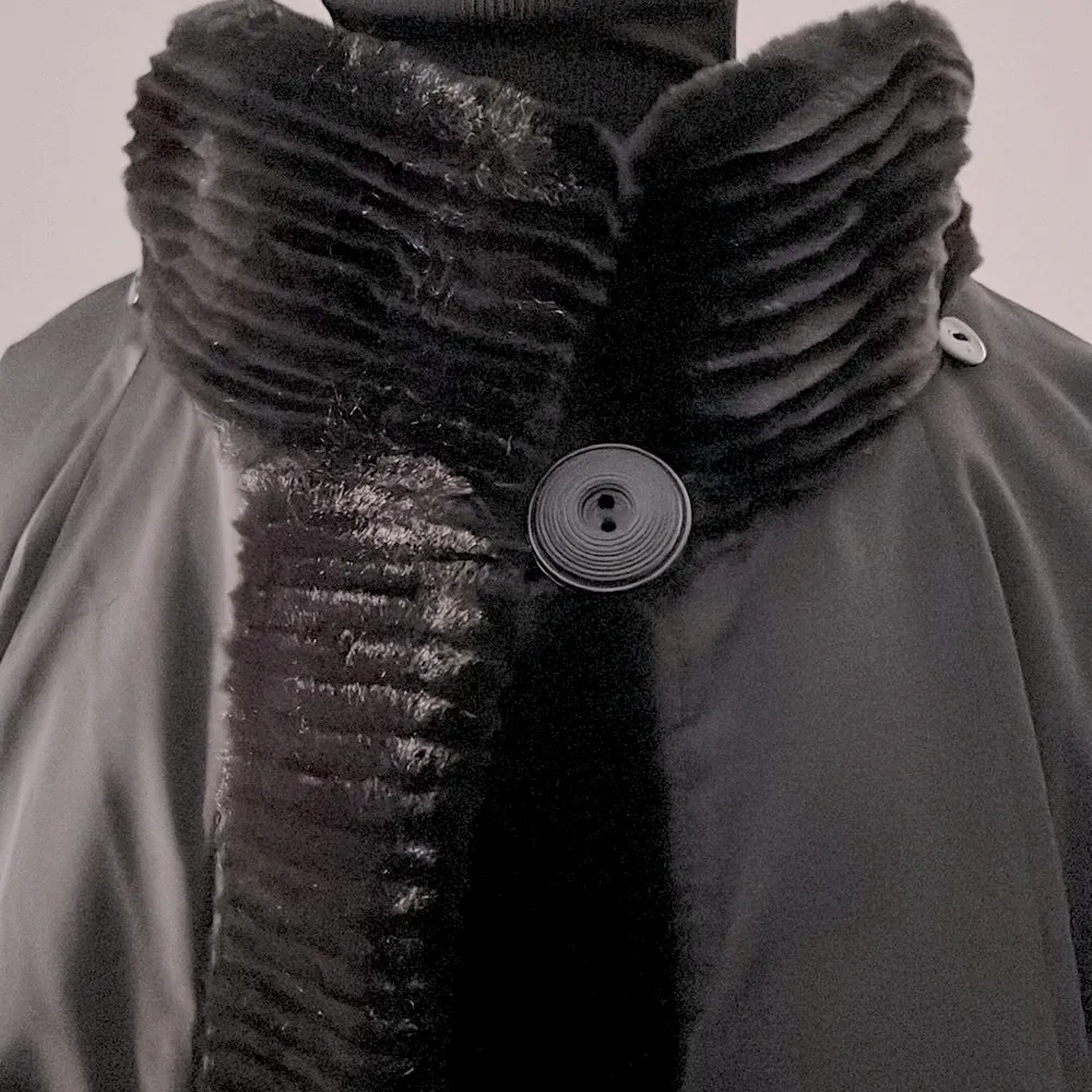 Faux Fur Trench Rain Snow Coat by  Woman | 1x - Image 9