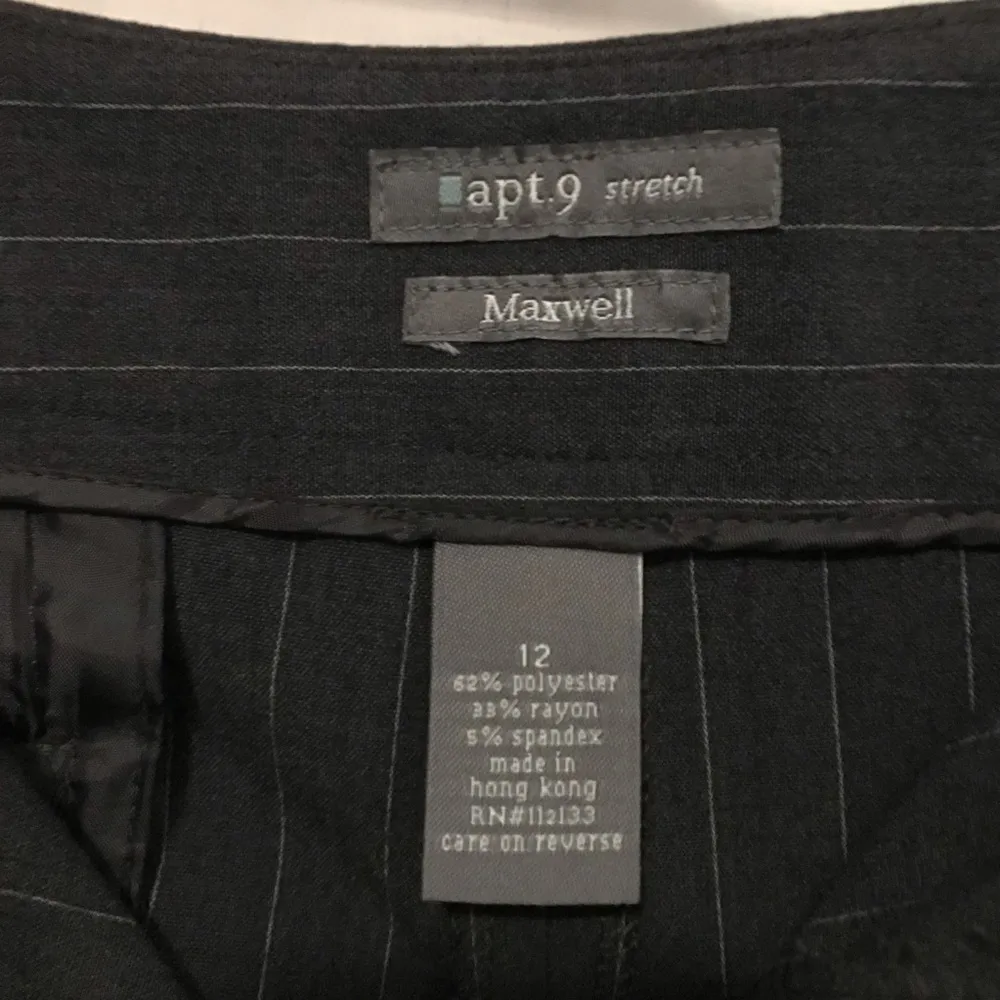 Apt. 9 Grey pinstripe stretch slacks - Image 4