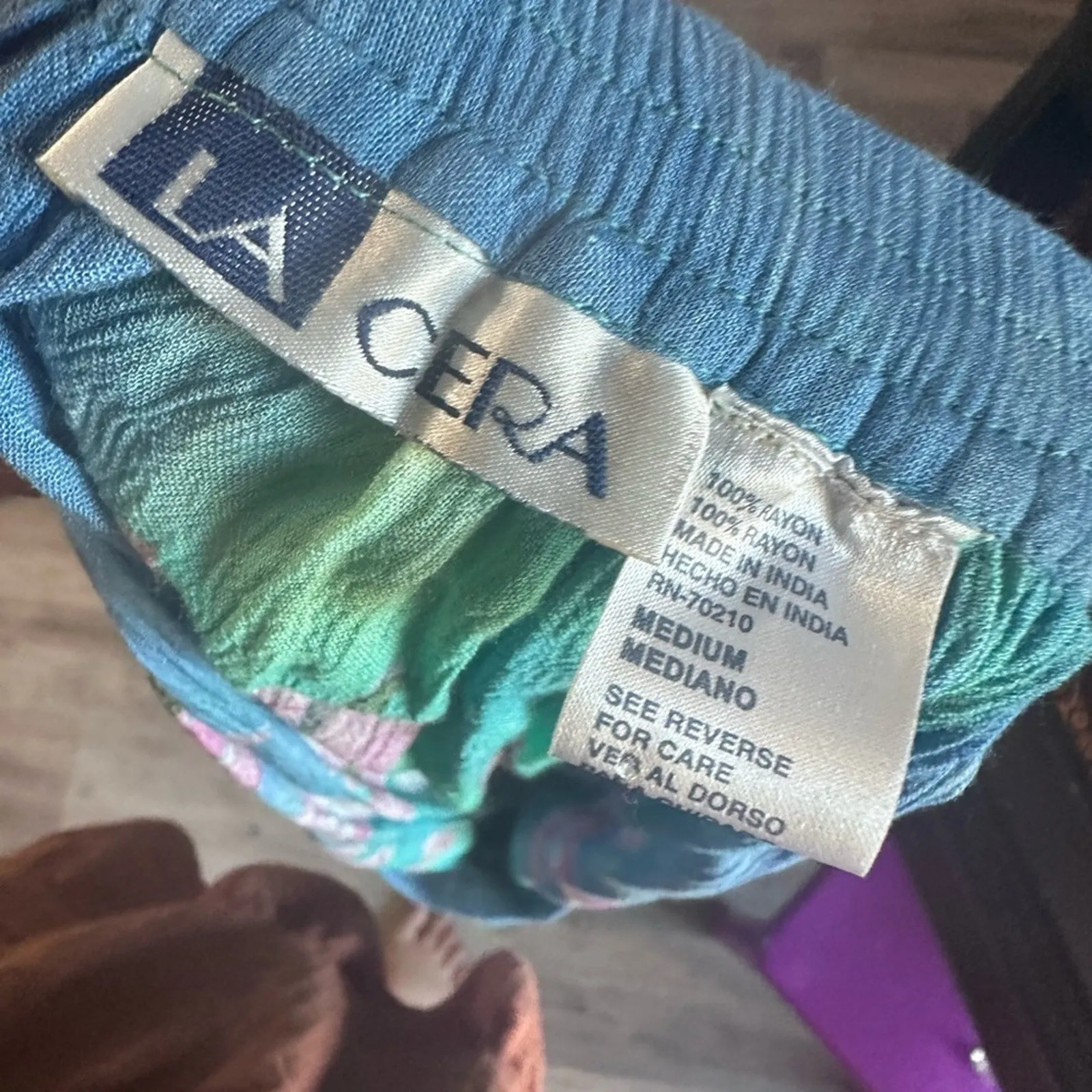 La Cera Floral Skirt – Size M Blue Size M - Image 3