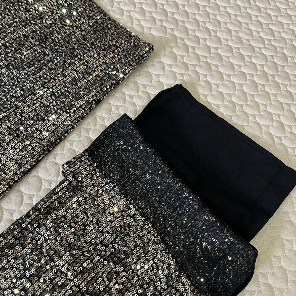 $ 350 NWT Twinset Women's Sequin Sparkle High Waist Pants Size XXS - Image 10