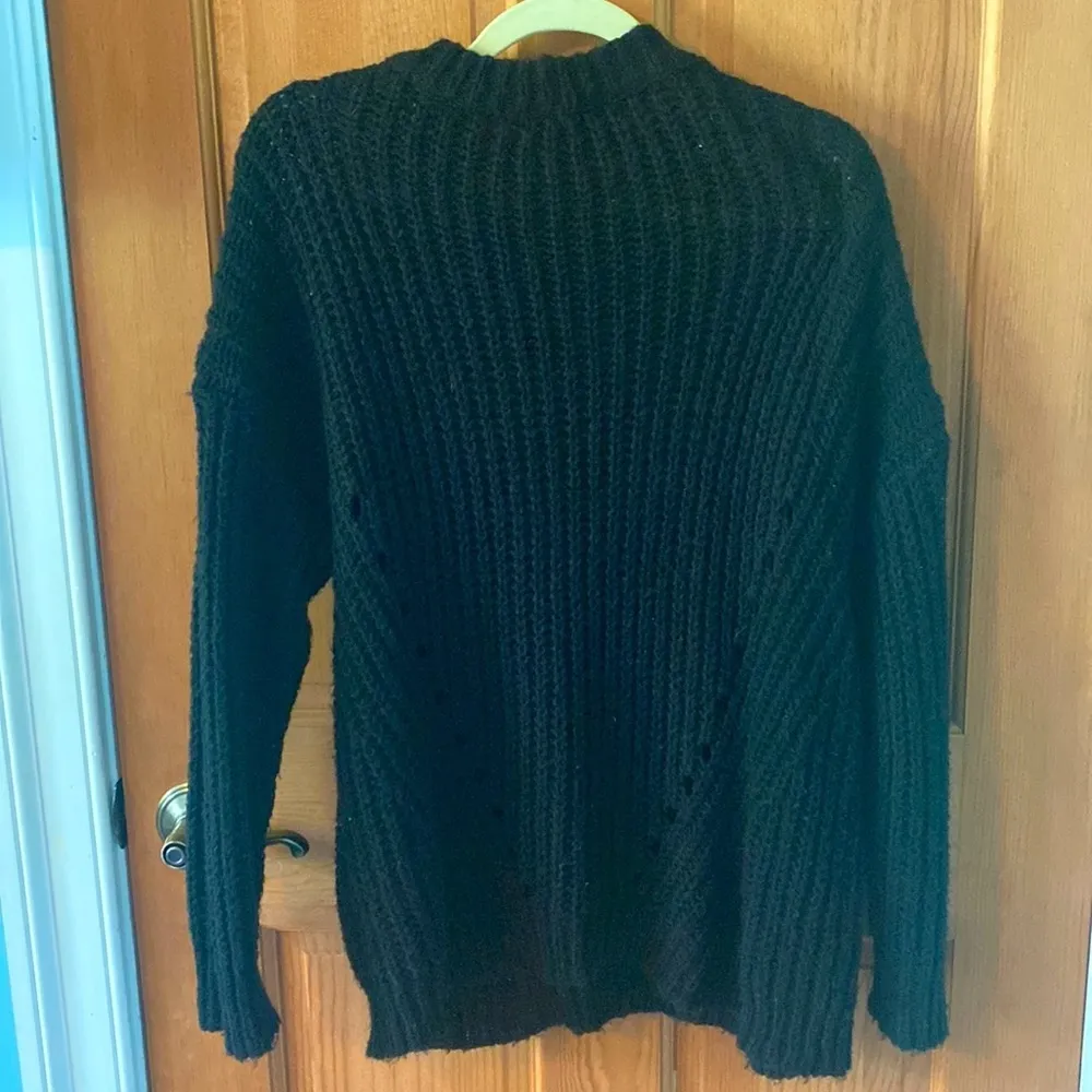American Eagle Small Teen Girls Women's Oversized Black Sweater Preowned - Image 3