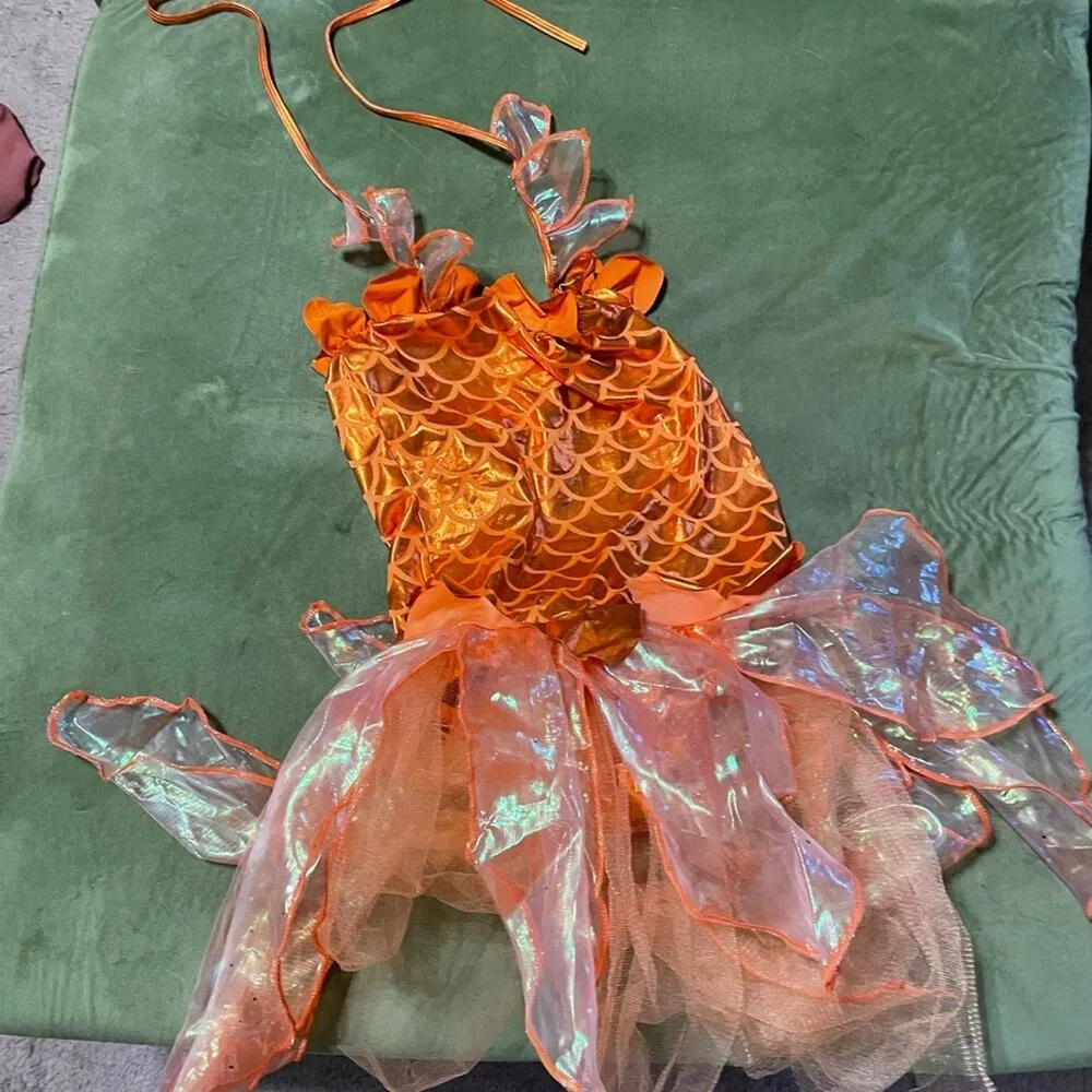 Golden dragon costume dress w armbands Orange Size M - Image 2