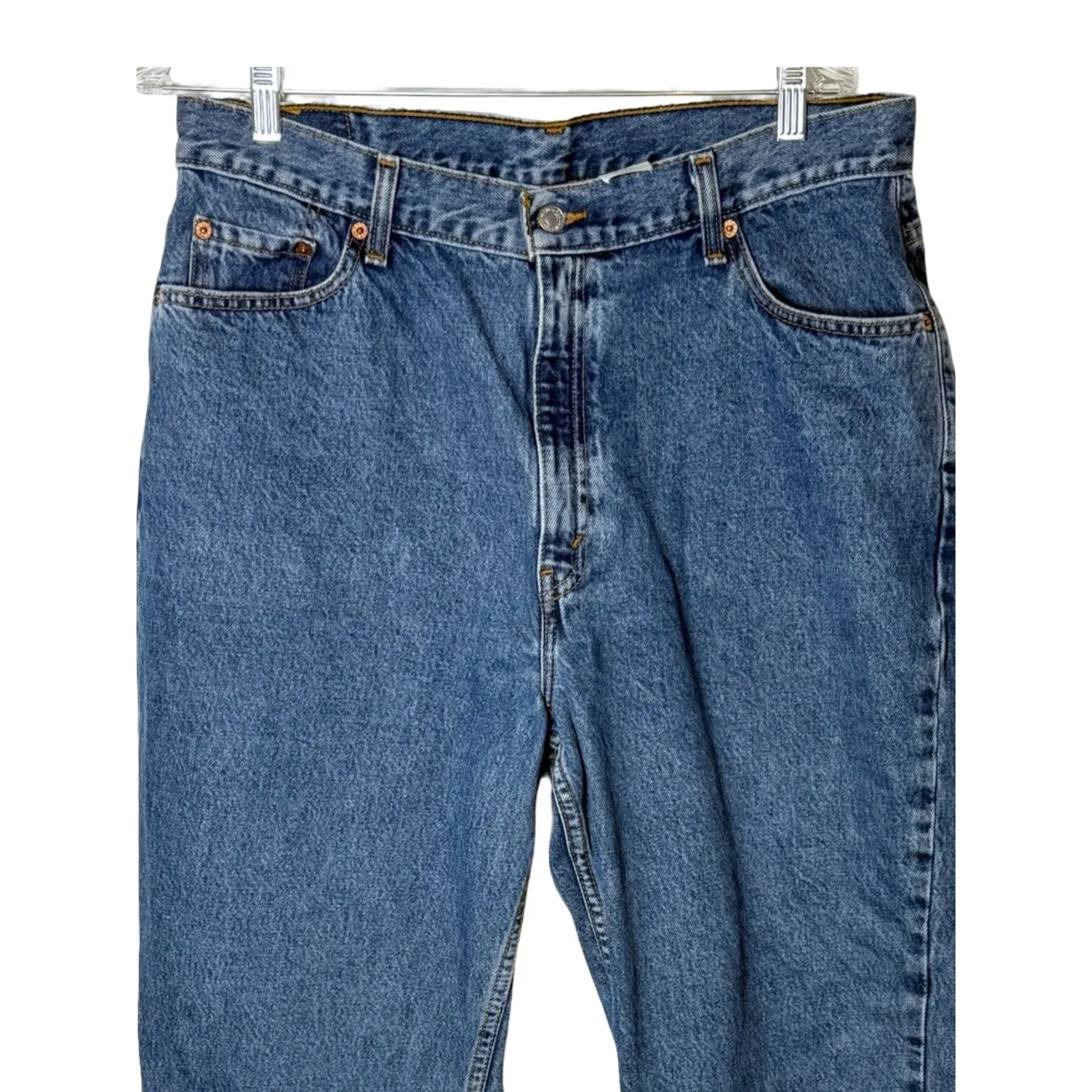 Vintage LEVIS 512 Womens Size 18 Mom Jean Blue Denim Straight Heavy Y2K - Image 7