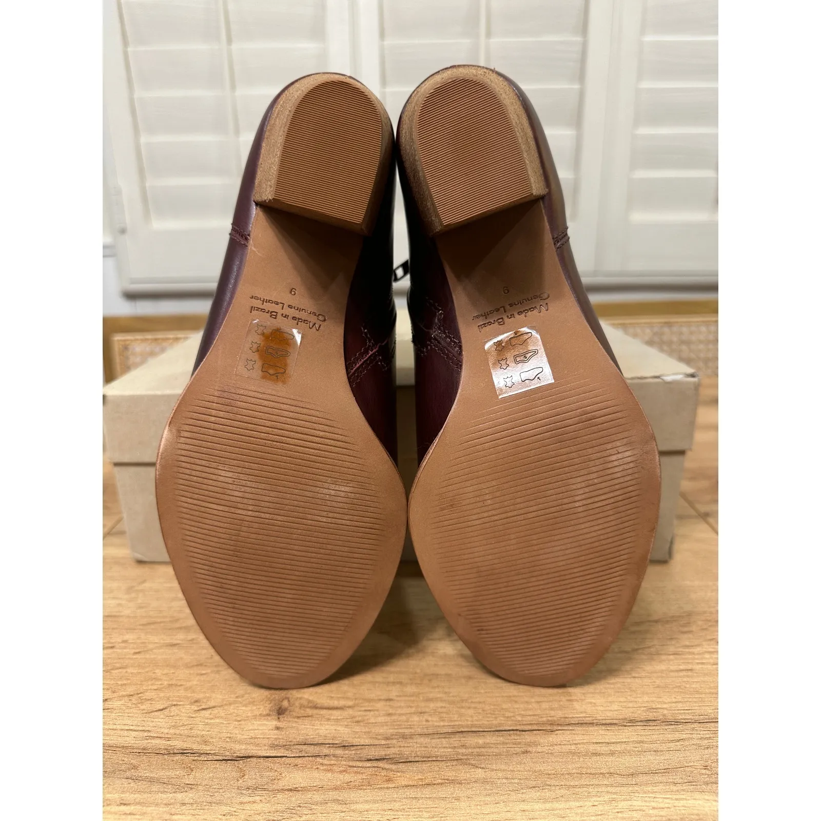 Madewell The Billie Boot Cabernet Red Leather Size 9 NIB Modern Dressy Office - Image 11