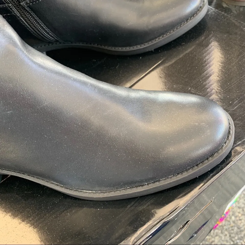 Tommy Hilfiger Tall Riding Boots Logo Brown Black Twinezza Equestrian Ridder - Image 6