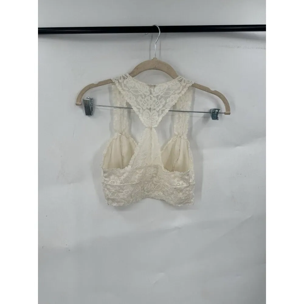 Intimately Free People Galloon Racerback Bralette Ivory XS Fairy Coquette Whimsy - Image 3