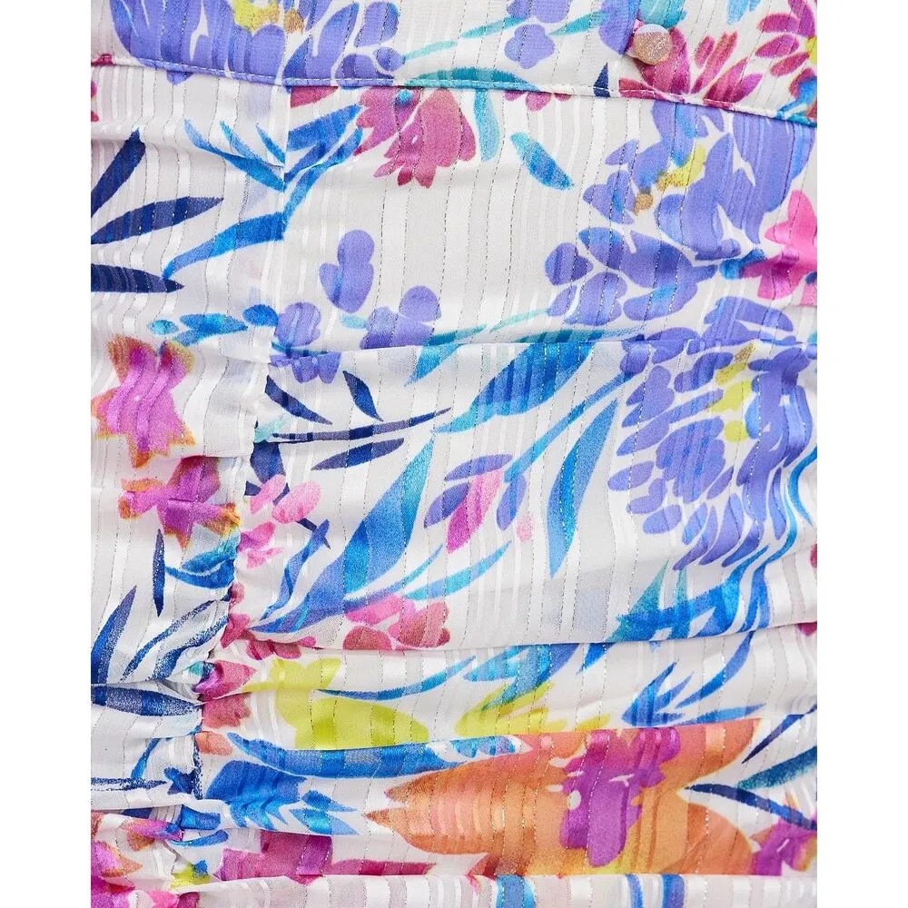 Revolve x Runaway The Label Euphoric Puff Long Sleeve Floral Mini Dress Size 2 - Image 5