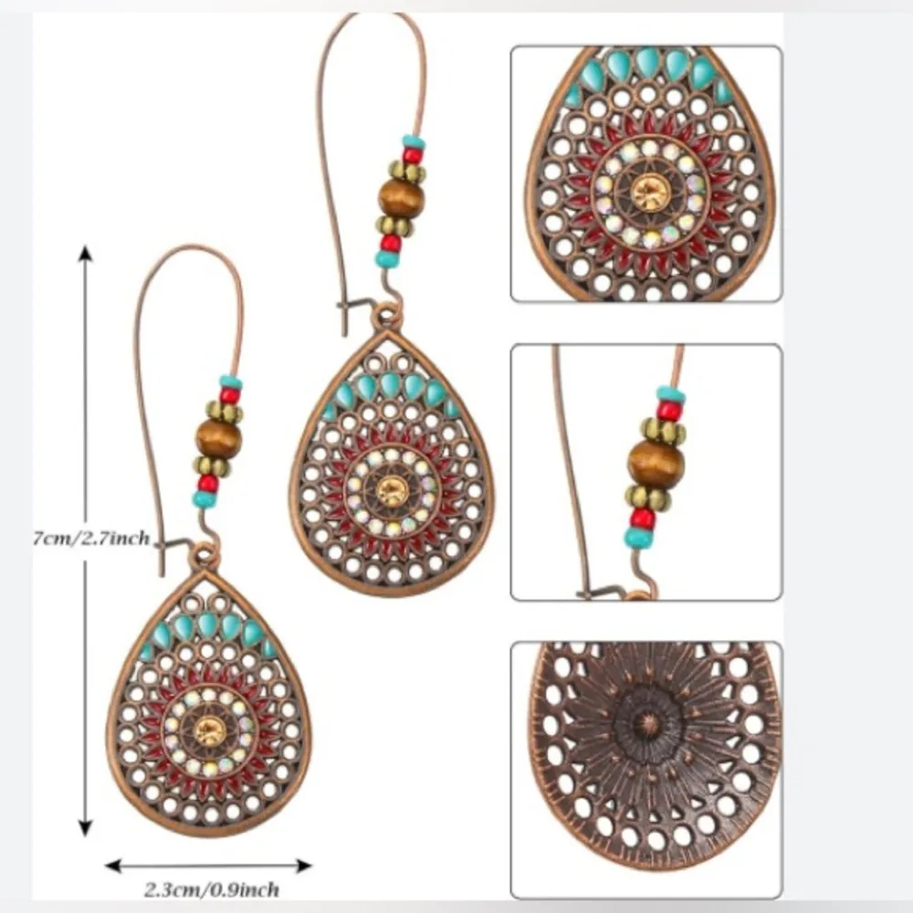 Boho water drop earnings - Image 2