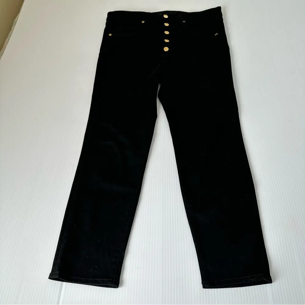 Veronica Beard Debbie 10” Skinny Gold Button Skinny Stretch Jeans, 32 - Image 11