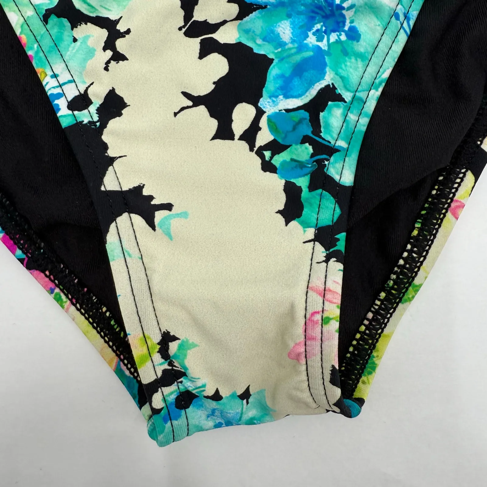 O'NEILL Bikini Bottoms Size Extra Large NEW Black Floral Swim Beach Surf NWOT - Image 7