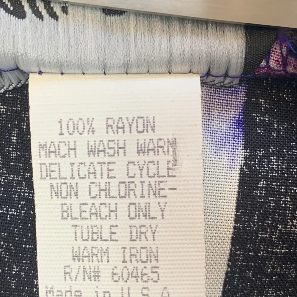 Vintage Petite Blazer Jacket Oversized Bold Patchwork Floral Print Purple 14 Blue Size 14P - Image 7