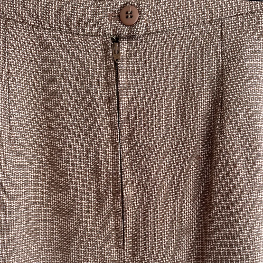 Christian Dior 1980’s Suit Pencil Skirt, Brown, Size 4 - Image 8