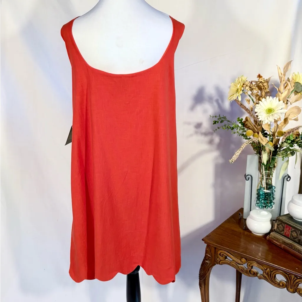 NWT Kate Spade New York x Target Scalloped Hem Shift Dress – Poppy Red Sz L🧡 - Image 8
