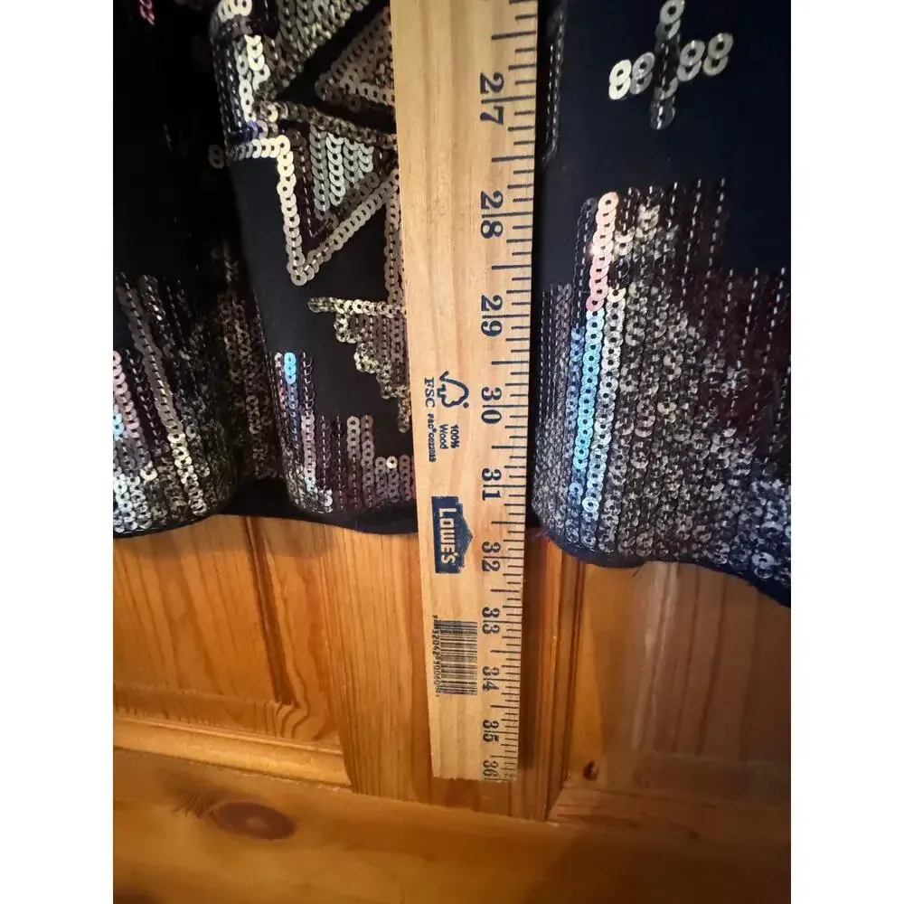 EXPRESS Sequined front/back Cotton blend bodycon dress SP - Image 8