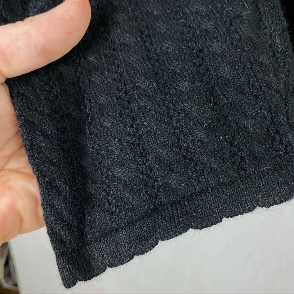 Jones New York Signature Black Angora Mix Cardigan - Image 5