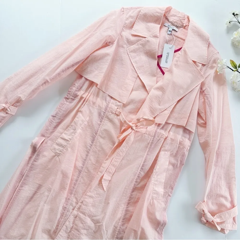 NEW Derek Lam 10 Crosby Lexis Trench Coat Pink Dogwood - Image 7