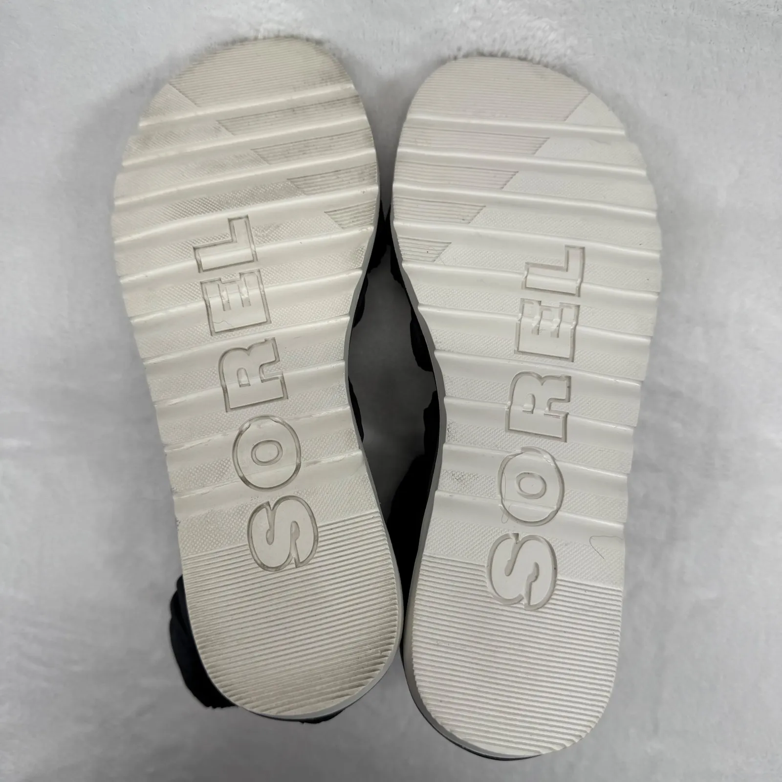 Sorel Gladiator Sandals Ruched Straps Back Zipper Black Leather Size‎ 6.5 - Image 8