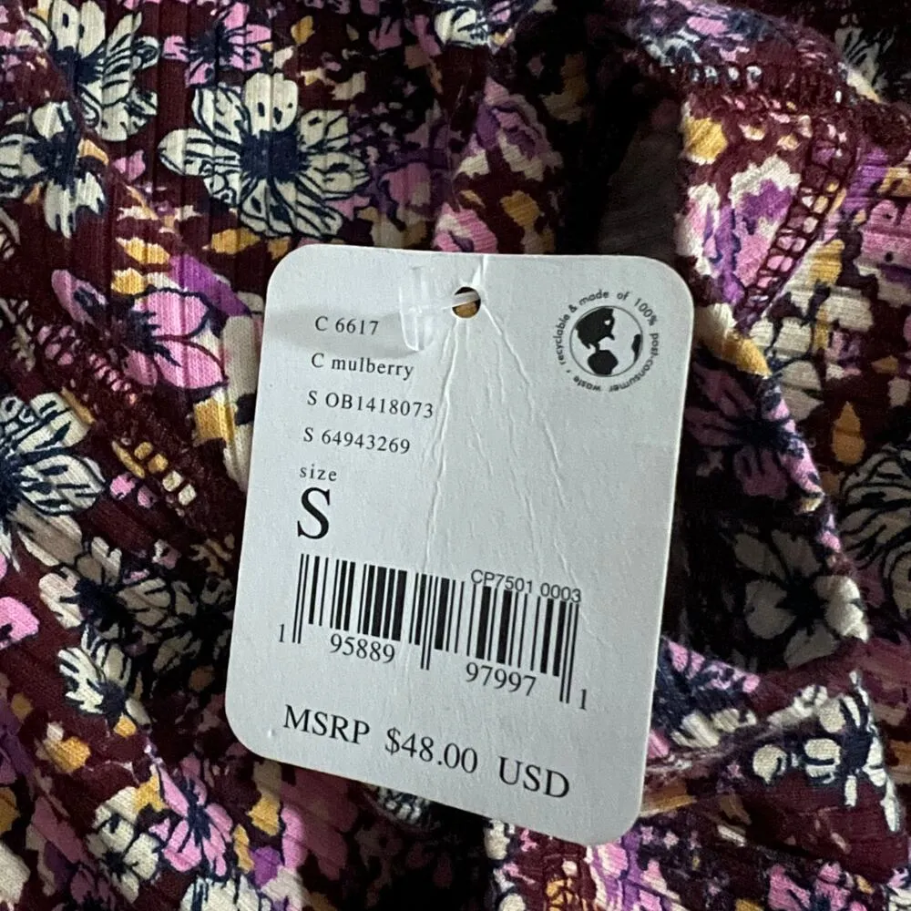 FP Movement Wishful Floral Printed Tank Top Small Women’s Purple - Image 5