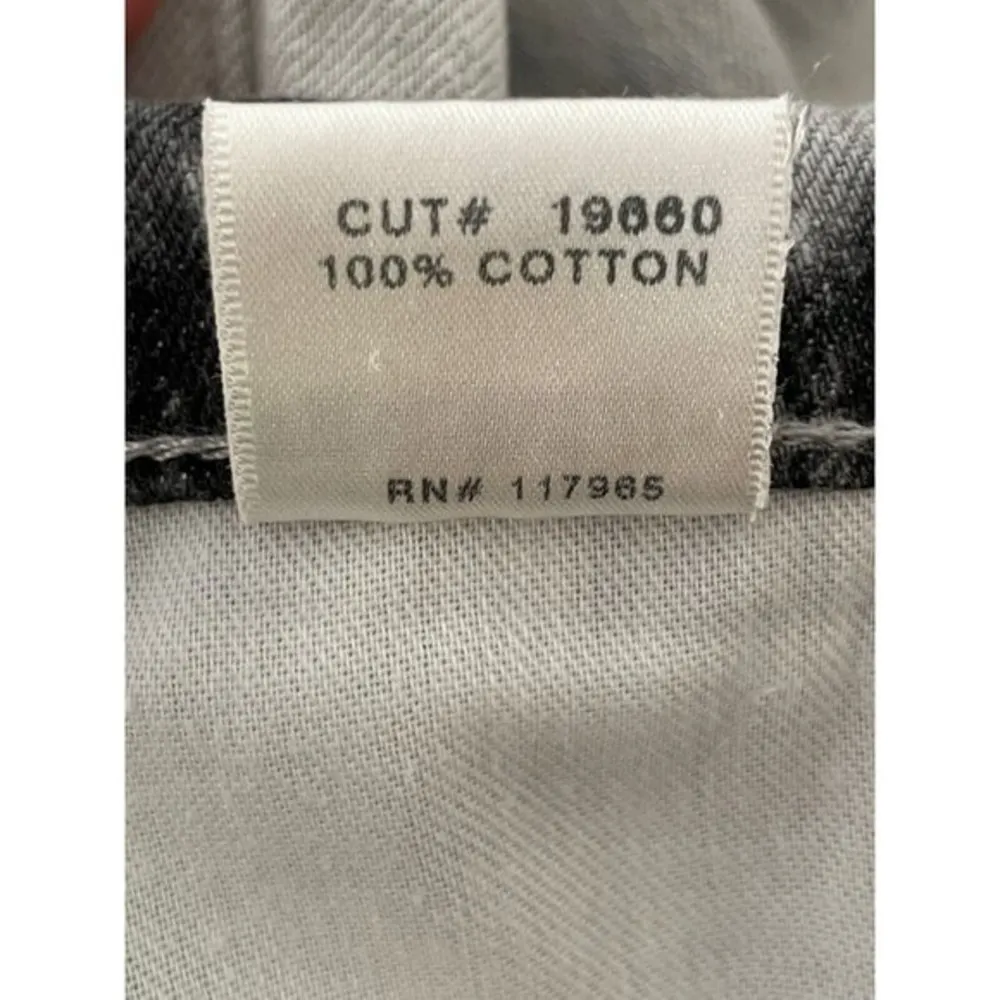 J Brand Aubrey Ankle Jeans Dark Sonic Women's Size 28 Black White Acid Wash Crop - Image 11