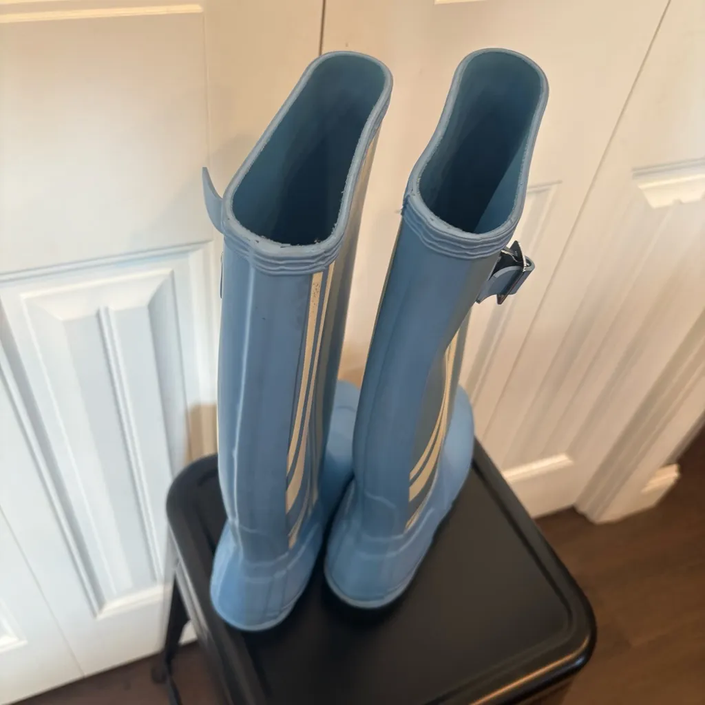 Hunter  Blue And White Garden Stripe Original Tall Size 5 - Image 8