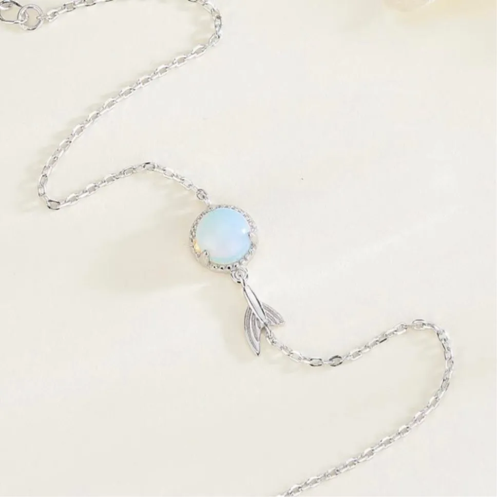 S925 Sterling Silver Moonstone Charm for Women - Image 2