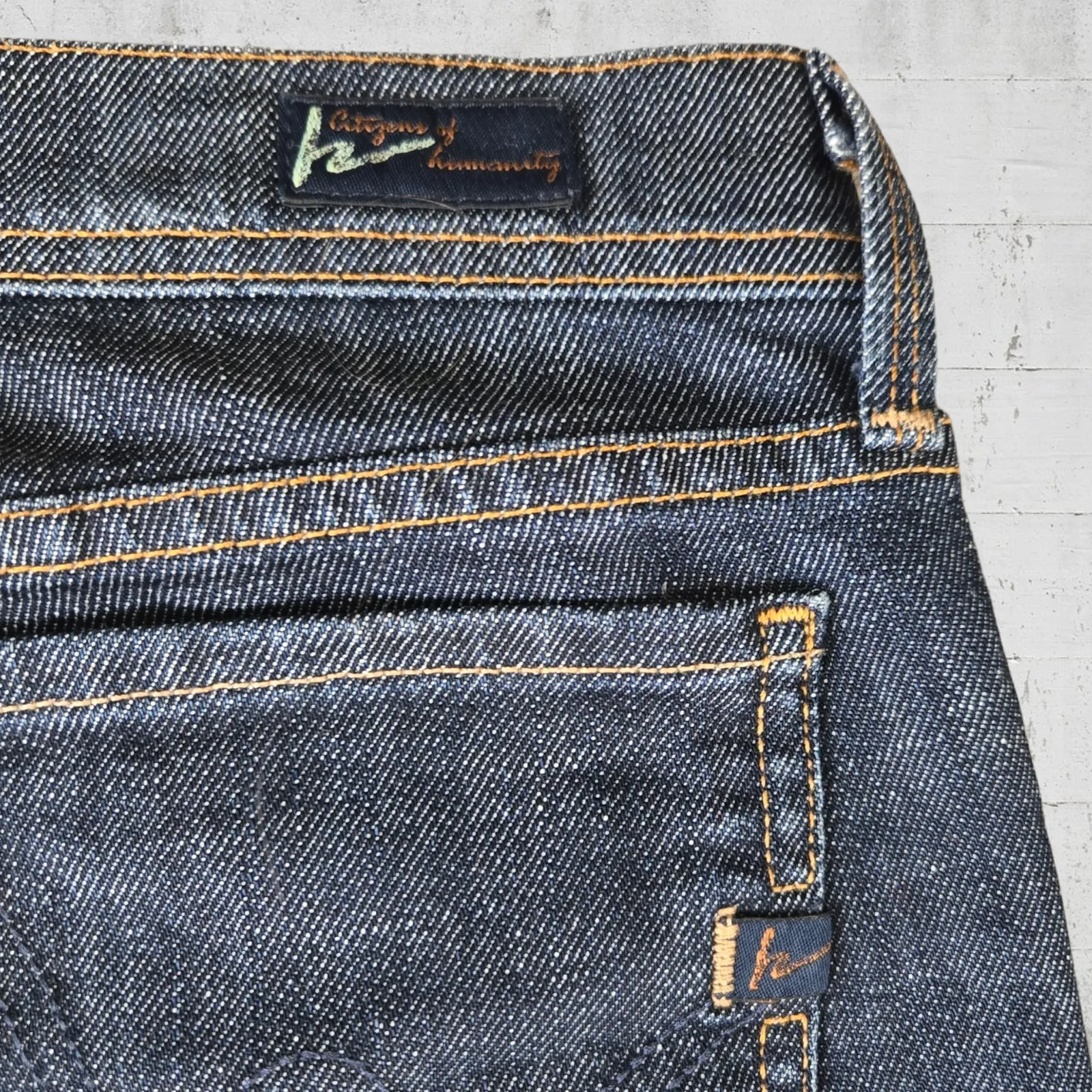 COH Citizens of Humanity Ava Low Rise Straight Leg Jeans Dark Wash Size 28 - Image 7