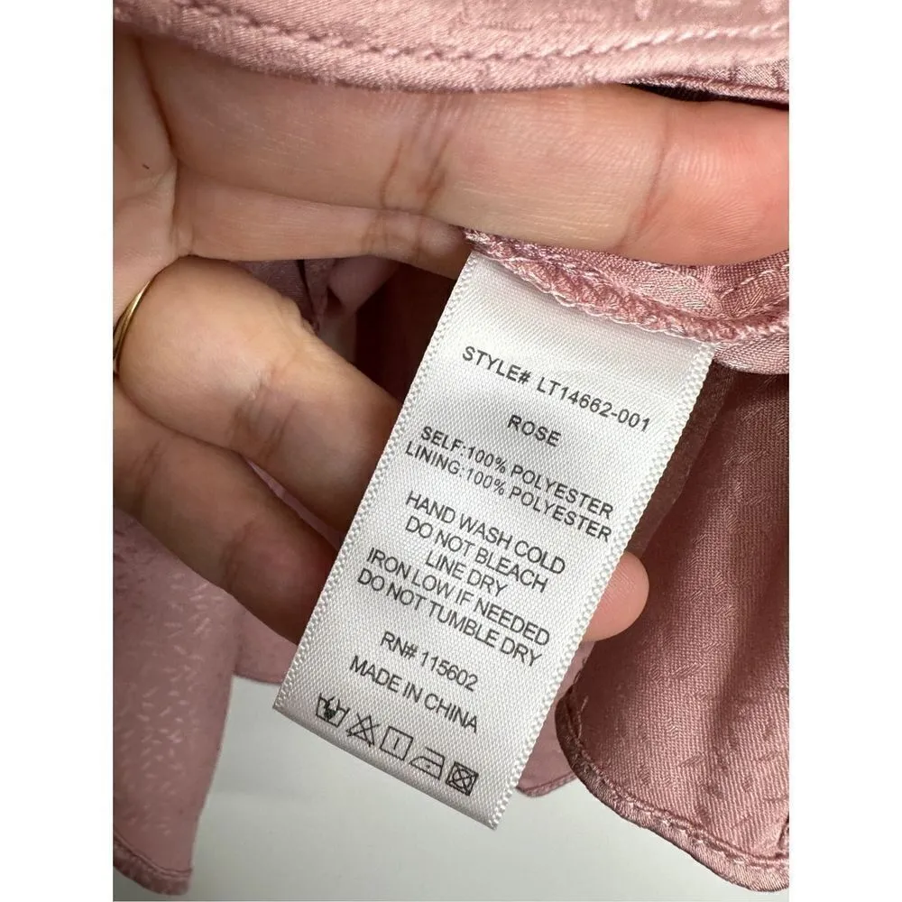 All in Favor Shirt Womens Jacquard Surplice Cami Pink Size XS NWT - Image 5