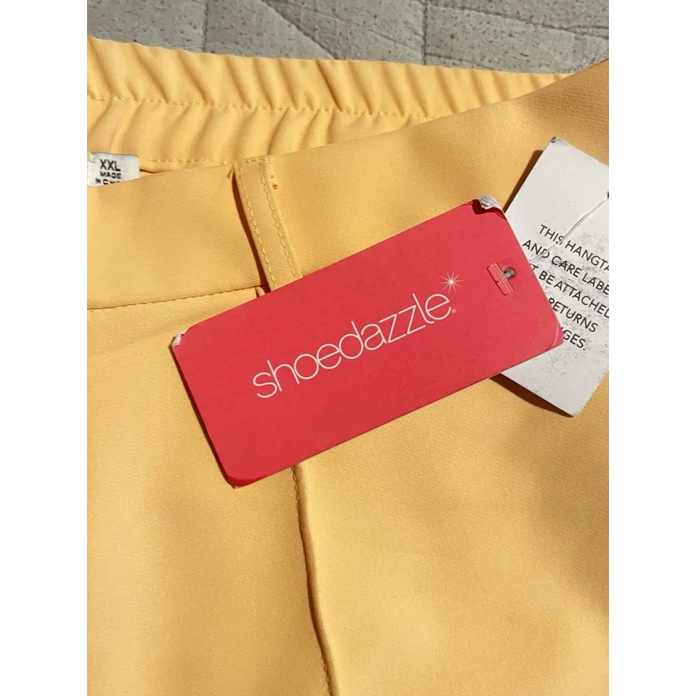 Shoedazzle Ankle Pants Women’s Size XXL Apricot Ice Straight Leg Pleated NEW - Image 8