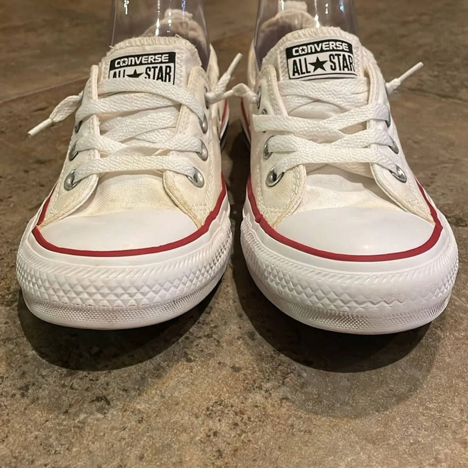 Converse Chuck Taylor All Star White Shorline Slip-onSneaker Shoes Womens Size 8 - Image 4
