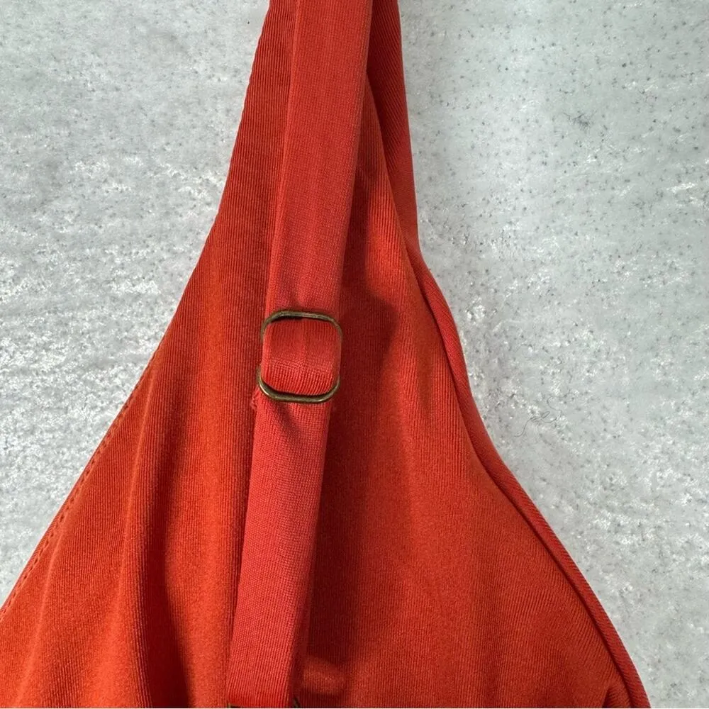 Andie Swim The Tahiti One Piece In Chili Pepper Open Back Deep V Size XS NEW - Image 8